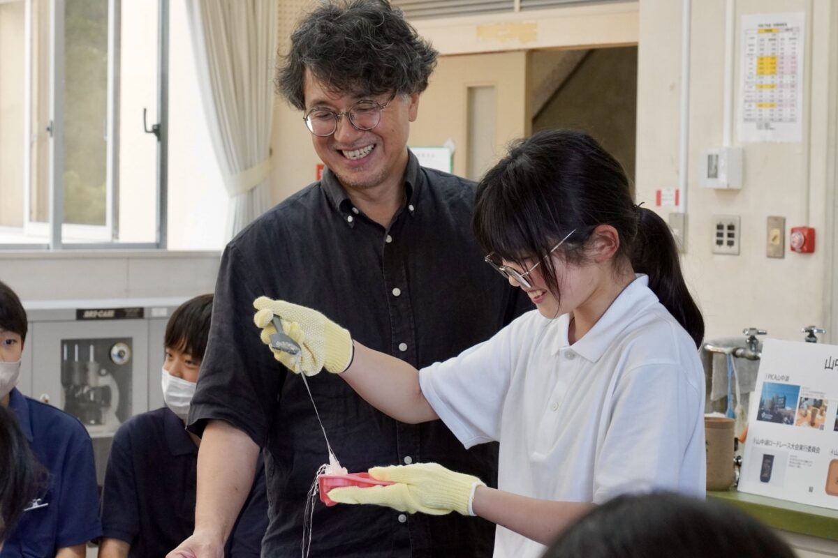 山中湖中学校出張授業
